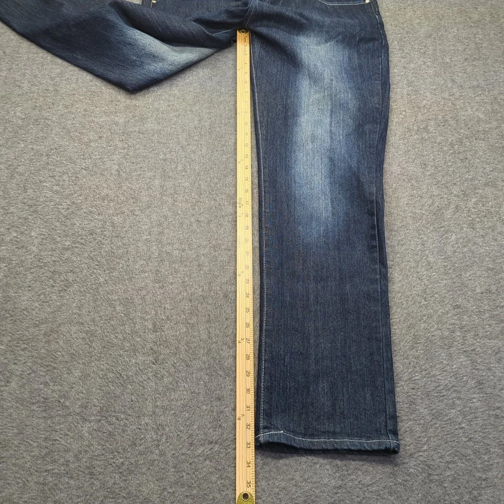 Old Skool Jeans Mens 40x33 Blue Embroidered Baggy Faded Dark Wash Streetwear
